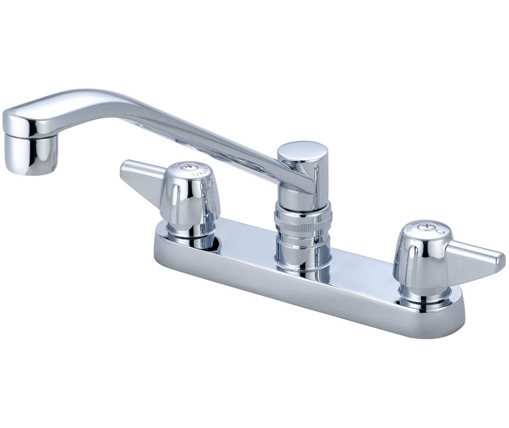 Central Brass 0127-A Chrome Plated 2 Handle Kitchen Faucet 6